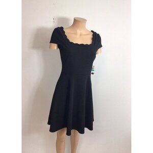 B Darlin Black Scalloped Dress